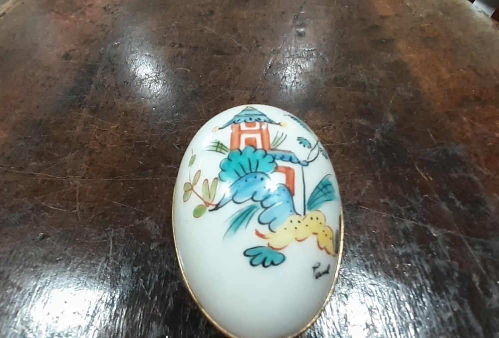 Limoges France Porcelain  Egg Hand Painted for Neiman Marcus